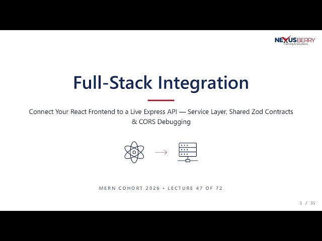 Lecture 47 (Part-2) Full-Stack Integration - MERN Frontend