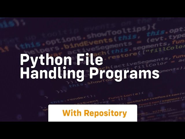 python file handling programs
