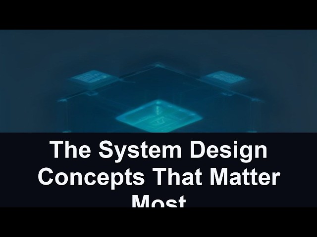 The System Design Concepts That Matter Most