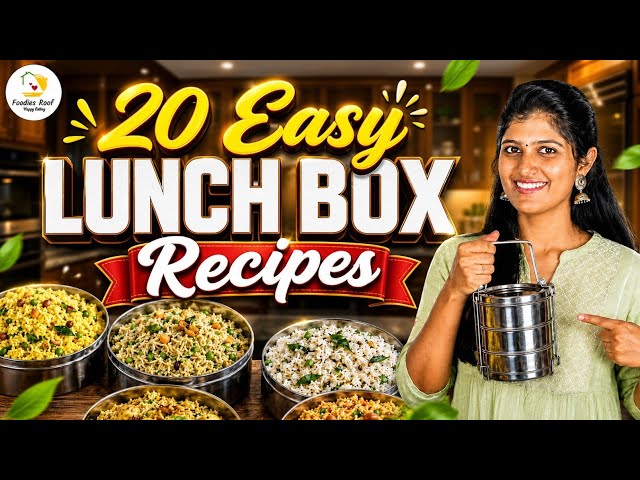20 Easy Lunch Box Recipes in One Video 🍱 | School & Office Lunch Ideas | Under 30 Mins