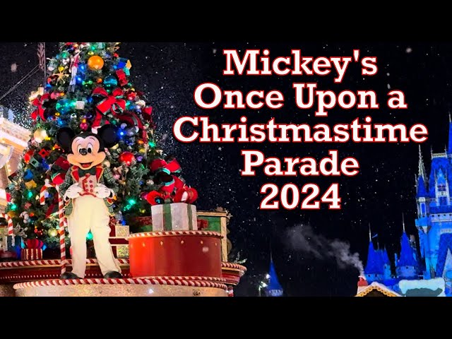 Mickey's Once Upon A Christmastime Parade 4k multicam FULL parade at night