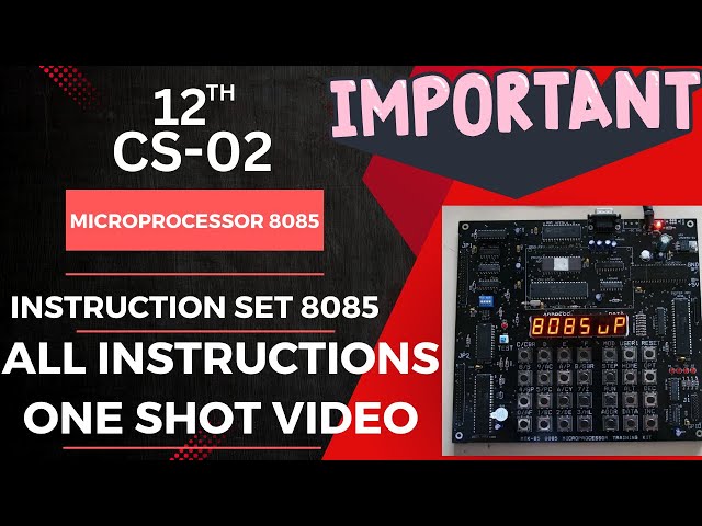 ALP INSTRUCTIONS ONE SHOT || 12th CS-02 || Chap 2 || Instruction Set || HSC Board.