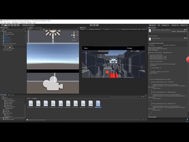 17. Curso ENI - Desarrollo de videojuegos con Unity3D: Scripting de vidas puntaje - gui notificacion