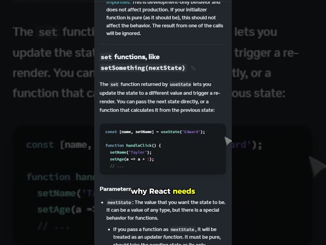 React useState Explained Simply #shorts