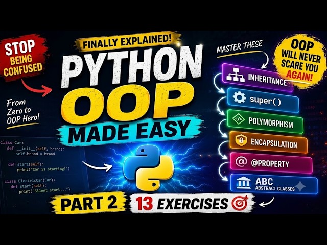 Python OOP Interview Crash Course | 13 Must-Know Exercises to Master Classes, Objects & OOP Concepts