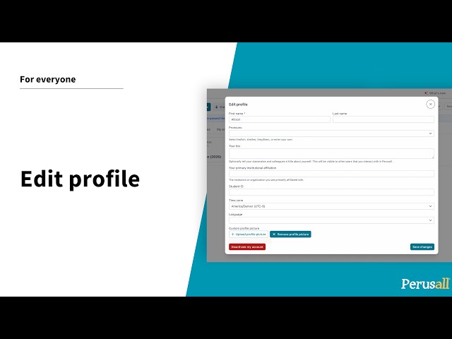 Edit Profile | Students & Instructors