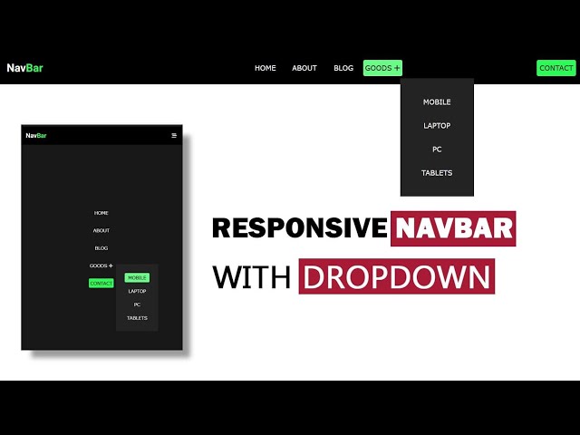 Responsive Dropdown Navbar  Menu using HTML, CSS & JavaScript || Code Genesis || #viral