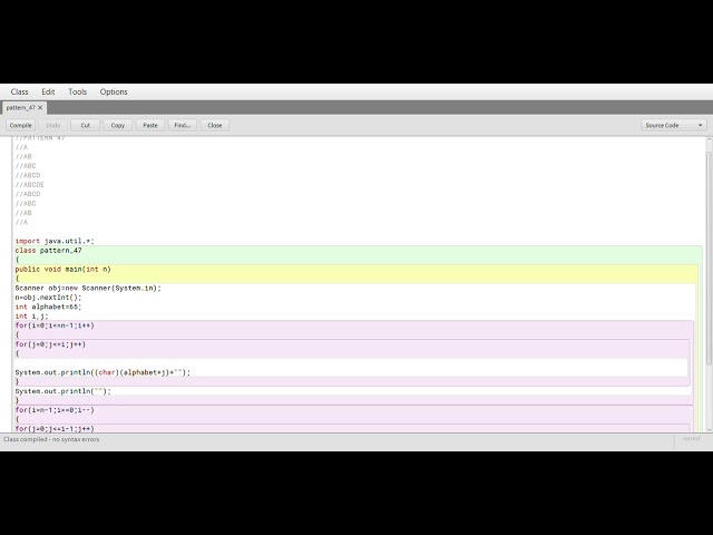 Blue Java : pattern program part 47