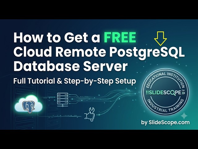 How to get a free Cloud Remote PostgreSQL Database Server and its setup  - Full Tutorial - 2026