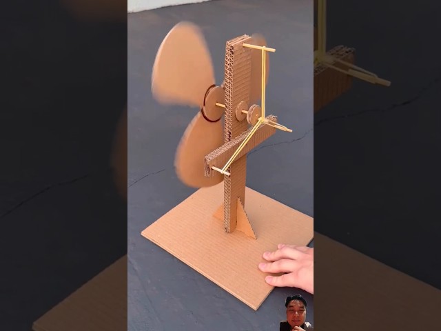 Build a No-Electricity Cardboard Fan – Stay Cool and Save Energy! #diy #shorts