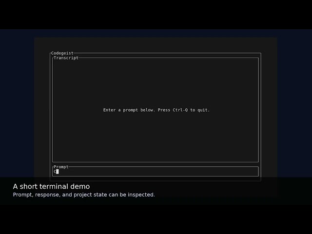 Codegeist: Open-source AI developer workflows