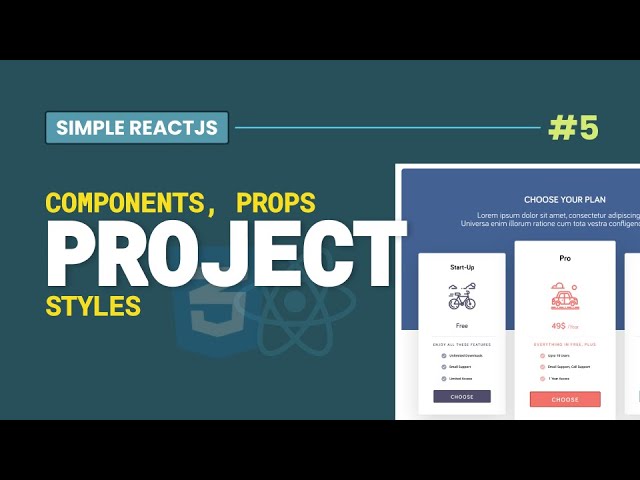 #5 Pricing Card Project using Components, Props and CSS Modules