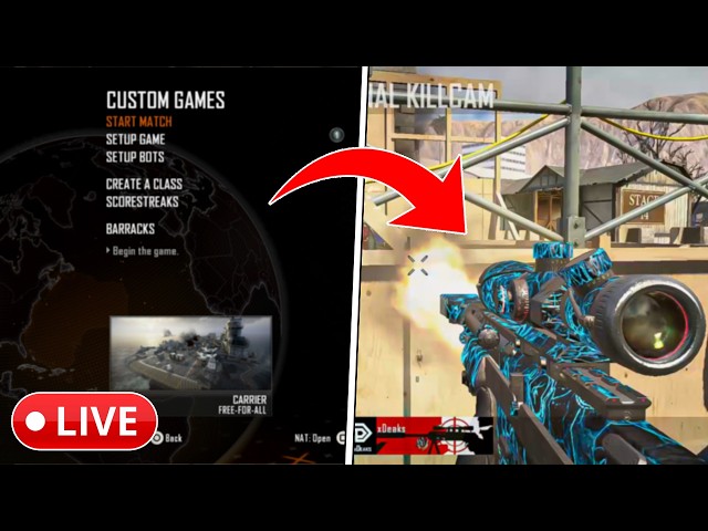 OPEN LOBBY TRICKSHOTTING WITH VIEWERS (Call of Duty: Black Ops 2)