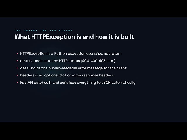 Error Handling with HTTPException - FastAPI for Developers