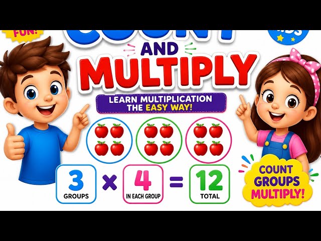 Count and Multiply | Learn Multiplication for Kids | Easy Math for Kids