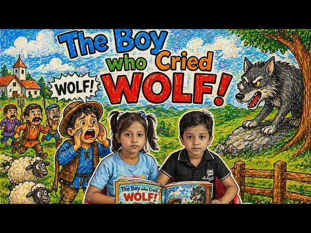 The Boy Who Cried Wolf 🐺 | Wolf Aaya Wolf Aaya Story in Hindi #trending #cartoon #story #cutekids 