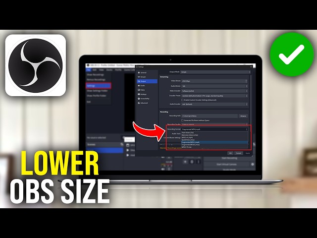 How To Lower Video File Size In OBS