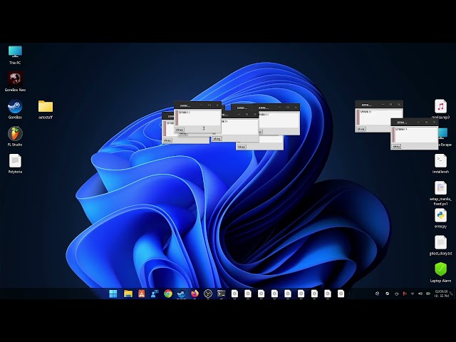 Windows 11 Themed Ubuntu Crazy Error but it's actually a real python script.