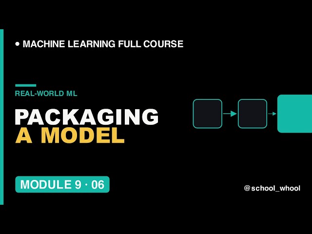 M9L6: How to Package a Machine Learning Model for Production  | ML free course #ai #datascience