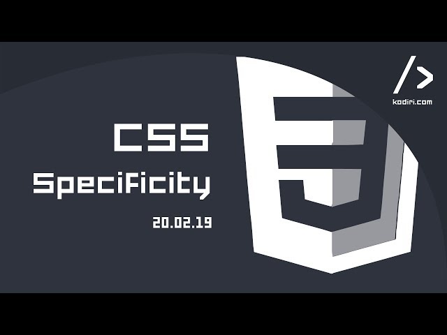 CSS workshop - Specificity - By Daniel Bevziuc - 20.02.19
