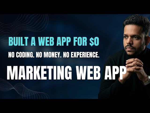 I Built a Marketing Web App with Zero Investment, Zero Coding & Zero Experience