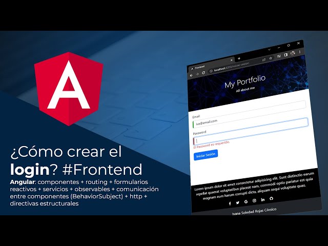 Angular. ¿Cómo crear el Login?. components + routing + forms + services + observables + http.