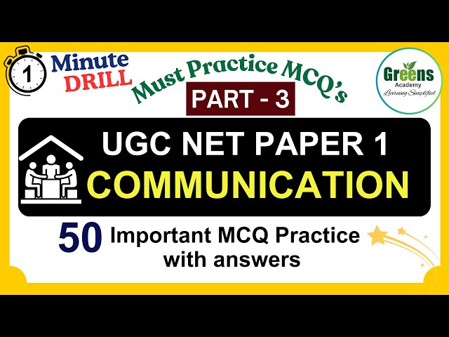 COMMUNICATION ( Part 3 ) -Interactive Communication models | UGC-NET / SET - PAPER 1#GATE  MCQ