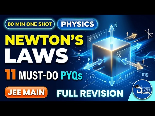 Newton's Laws One Shot | 11 JEE Main PYQs in 80 Minutes