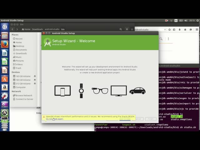 how to install android studio in ubuntu 14.04 part1