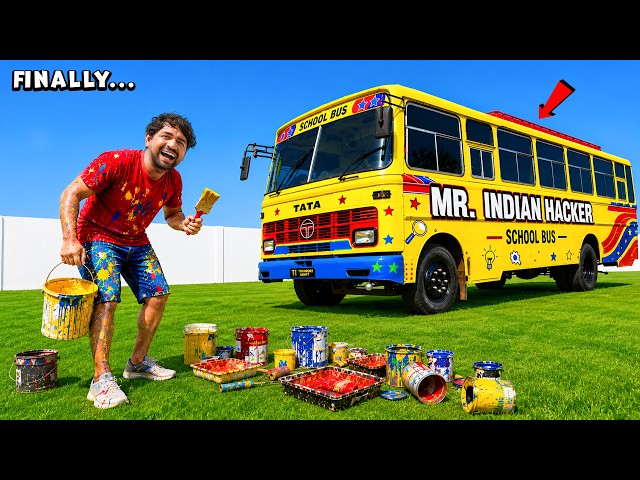 We Renovate Our School Bus...100% Real - Mr. Indian Hacker School Bus 🤩