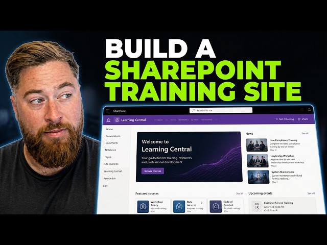 Build this SharePoint Training Site Tracker Now!