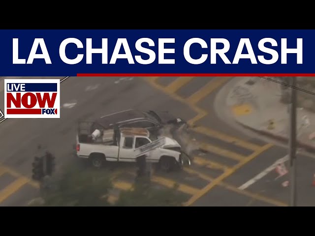 WATCH: LA police chase leads to serious crash
