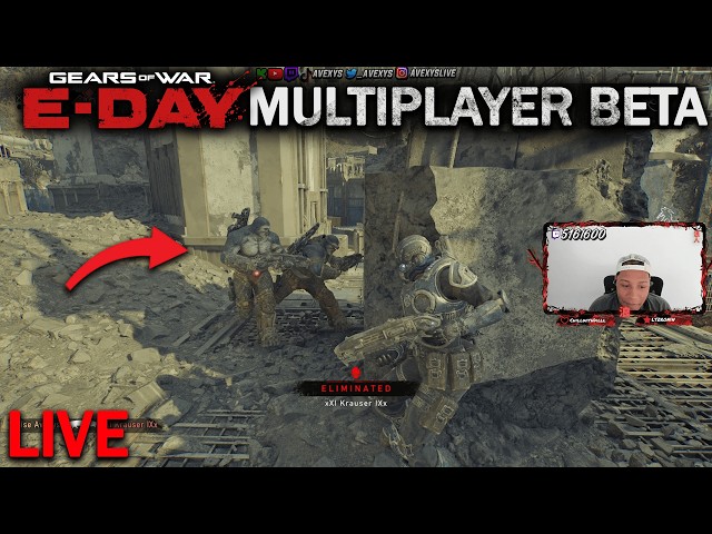 Gears of War E-Day BETA 🔴LIVE🔴 #1 Player First Impressions | BEST MOVEMENT | 100 WINSTREAK