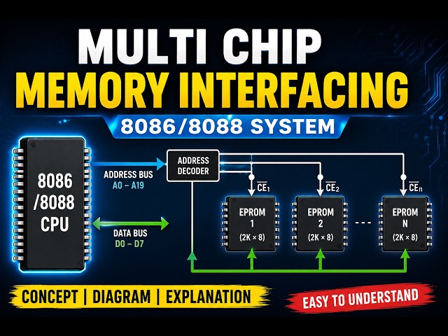 Multi Chip Memory Interfacing in 8086/8088 | Address Decoding with EPROM | Easy Bangla Tutorial