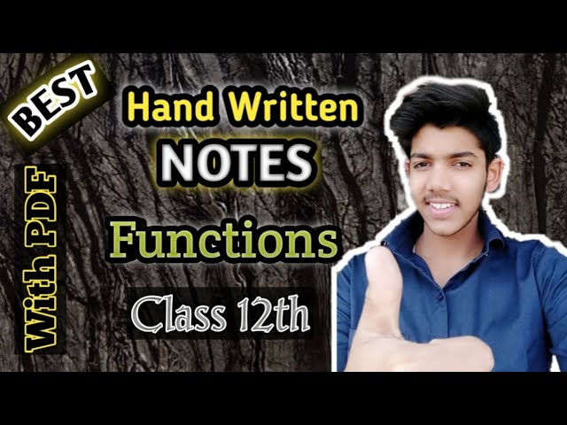 Functions Best Notes || Class 12th || Computer science with Python