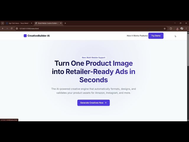 AI-Driven Smart Creative Builder for Retail Media | Generative AI Demo