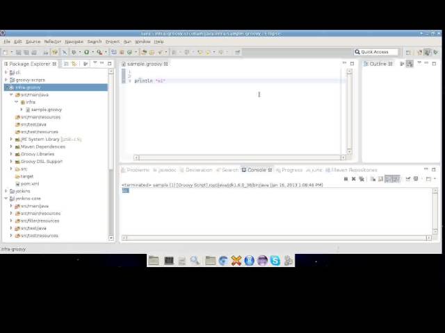Escrevendo scripts groovy para o Jenkins no Eclipse com auto complete