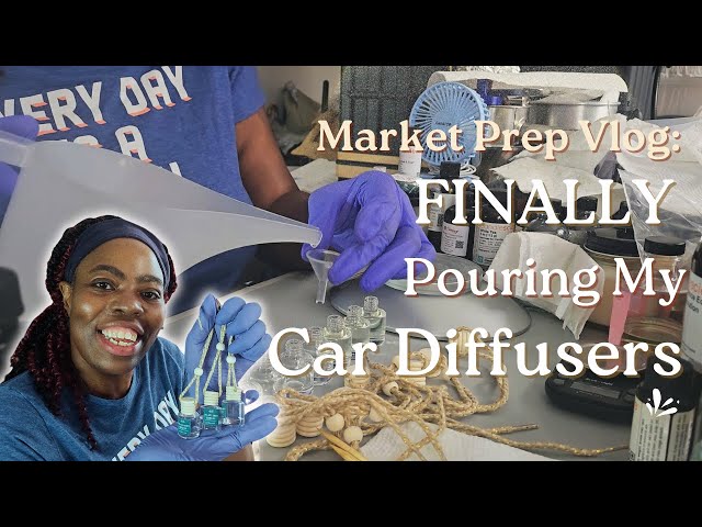 Car Diffuser Production Day 🛠 | First Time Making These for My Markets
