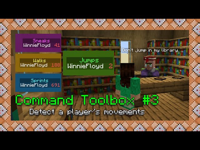 How to Detect a Player's Movements | Minecraft Java 1.17+ | Command Toolbox #3