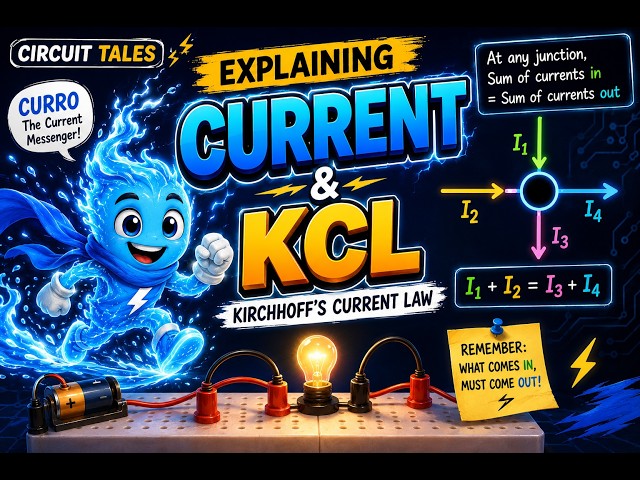 Learn Current & KCL with Animation |  #KCL#ElectricalEngineering#CircuitAnalysis#ElectricCurrent