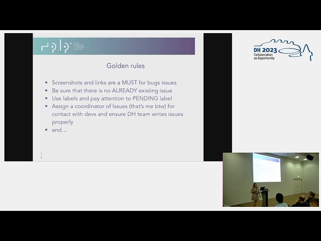 Using Github Issues to facilitate the project communication between developers and humanists.