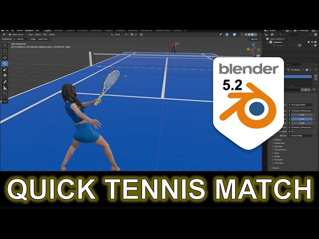 How to Make a Tennis 3D Animation Match for Blender in Minutes (iClone 8 Workflow)