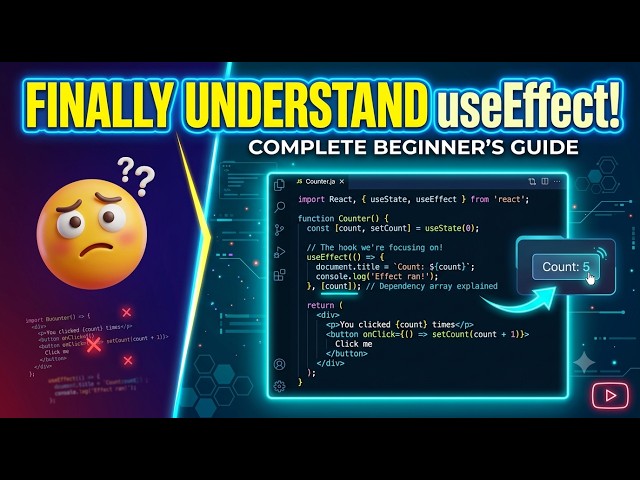 React useEffect Hook Tutorial with Counter Project | Easy Explanation