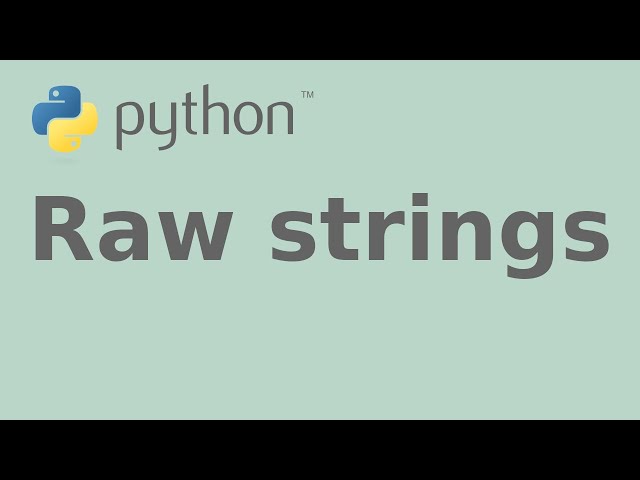 Cadenas crudas (Raw strings), anulando caracteres de escape en Python