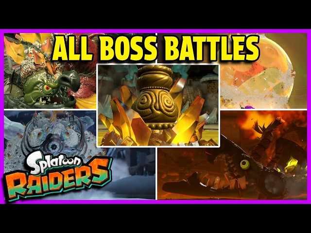 Splatoon Raiders - All Boss Battles Walkthrough Guide - No Commentary