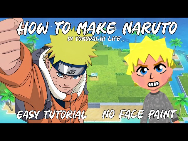 How to make Naruto in Tomodachi Life: Living the Dream | Tutorial | #tutorial #naruto #anime #sub