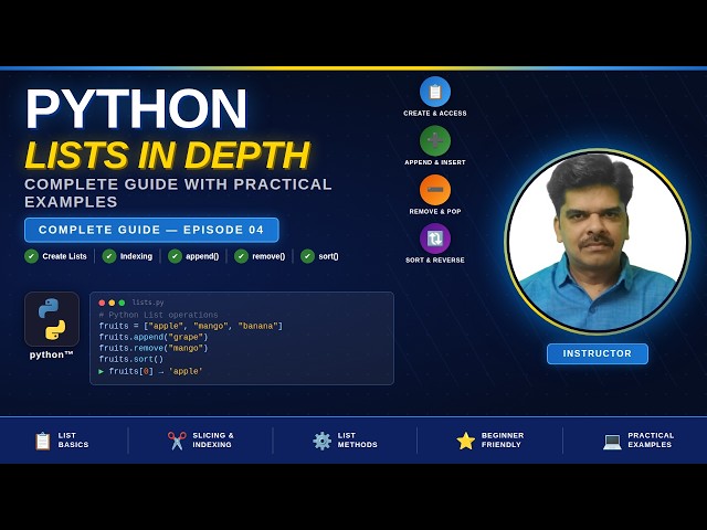 4. Python Lists in Depth | Complete Guide with Practical Examples