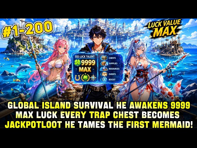 Island Survival: He Awakens a 9999 MAX Luck Talent, Tames a Mermaid, and Builds His Own Sea Empire!