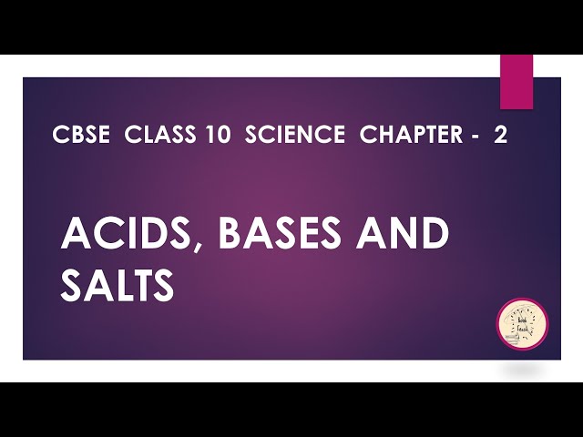 Acids, Bases and Salts | Class 10 | SCIENCE | Chapter 2 | CBSE | in Tamil