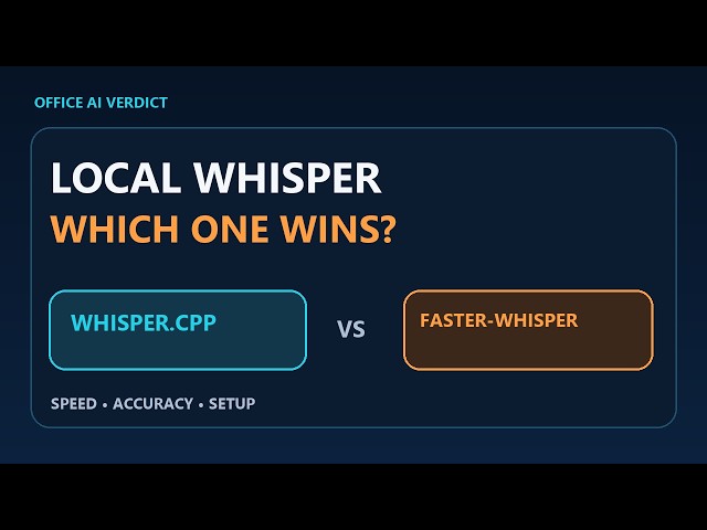 faster-whisper vs whisper.cpp: Best Free Local Transcription Tool for Work?